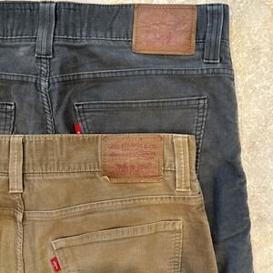 Vintage Lot of 2 Levi's 549 Jeans Men's 36x32 Corduroy Pants Original Casual Y2K
